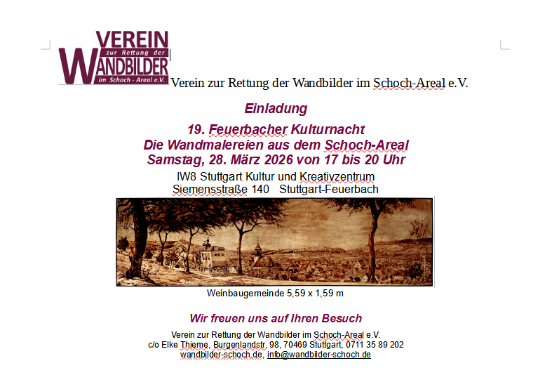Einladung zur Feuerbacher Kulturnacht 2026